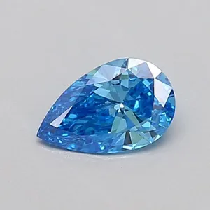 0.32ct PEAR Fancy Vivid Blue VS1 Coloured Lab diamond