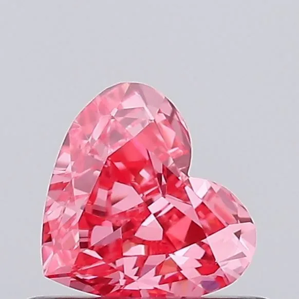 0.41ct HEART Fancy Vivid Pink VVS2 Coloured Lab diamond