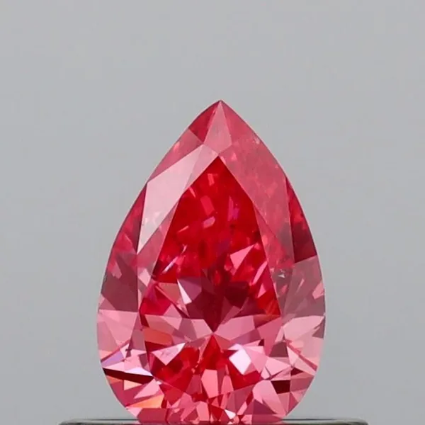 0.45ct PEAR Fancy Vivid Pink VS2 Coloured Lab diamond