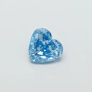 1.02ct HEART Fancy Vivid Blue VS1 Coloured Lab diamond