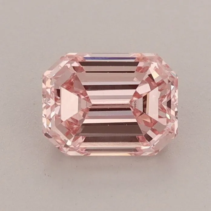 0.87ct EMERALD Fancy Vivid Pink VS2 Coloured Lab diamond