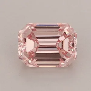 0.87ct EMERALD Fancy Vivid Pink VS2 Coloured Lab diamond