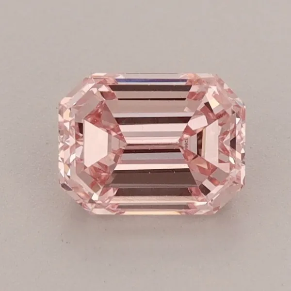 0.87ct EMERALD Fancy Vivid Pink VS2 Coloured Lab diamond