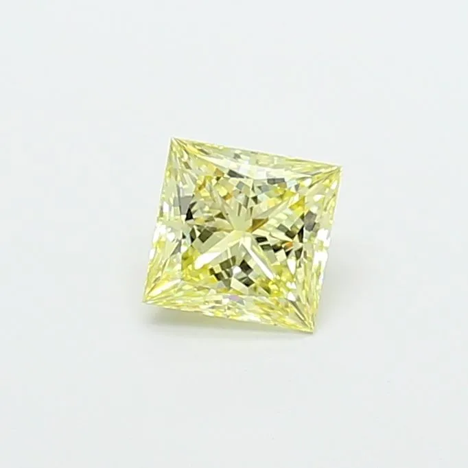 1.04ct PRINCESS Fancy Yellow VS2 Coloured Lab diamond