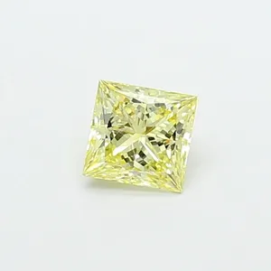 1.04ct PRINCESS Fancy Yellow VS2 Coloured Lab diamond