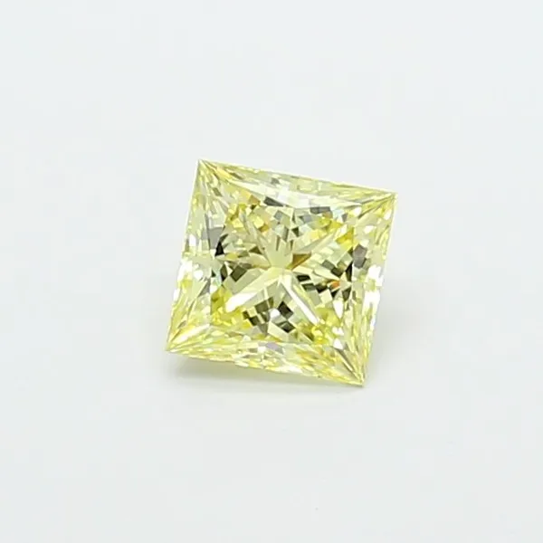 1.04ct PRINCESS Fancy Yellow VS2 Coloured Lab diamond