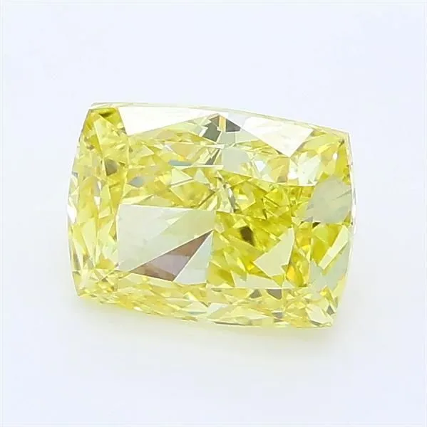 1.05ct CUSHION Fancy Intense Yellow VVS2 Coloured Lab diamond