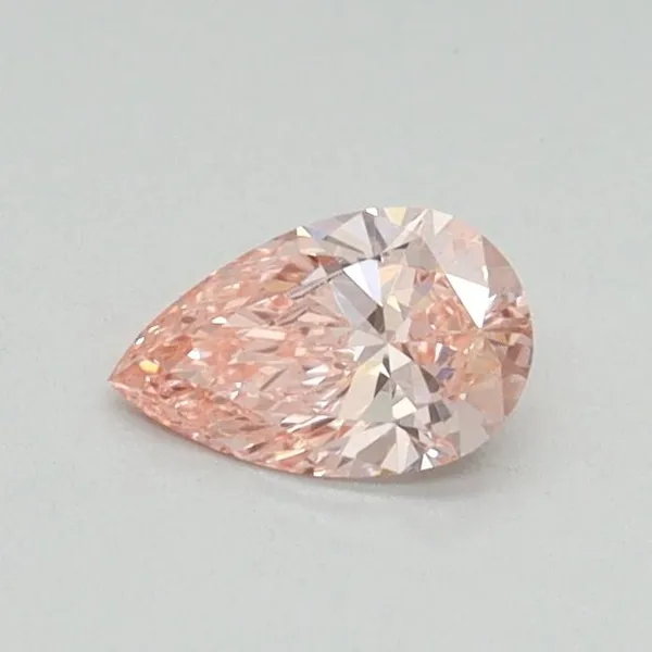 0.32ct PEAR Fancy Vivid Pink VVS2 Coloured Lab diamond