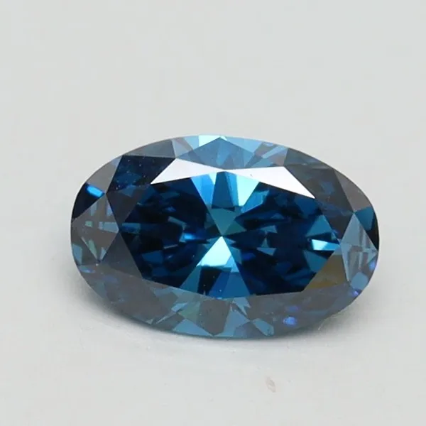 0.52ct OVAL Fancy Vivid Blue VS2 Coloured Lab diamond