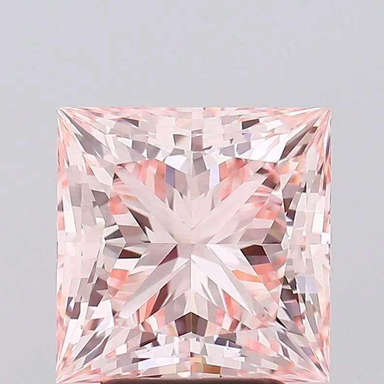 3.73ct PRINCESS Fancy Intense Pink VVS2 Coloured Lab diamond