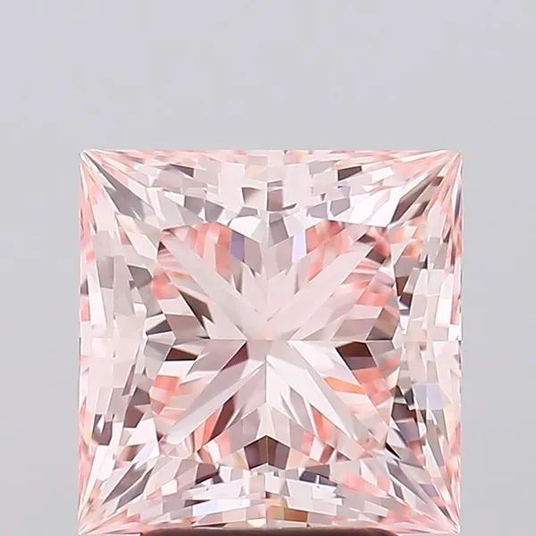 3.73ct PRINCESS Fancy Intense Pink VVS2 Coloured Lab diamond