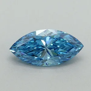 0.61ct MARQUISE Fancy Vivid Blue VVS2 Coloured Lab diamond