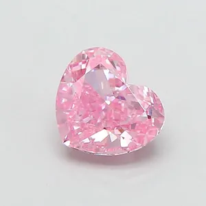 1.27ct HEART Fancy Vivid Pink VS1 Coloured Lab diamond