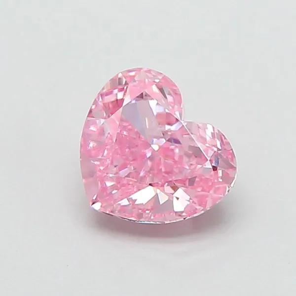 1.27ct HEART Fancy Vivid Pink VS1 Coloured Lab diamond
