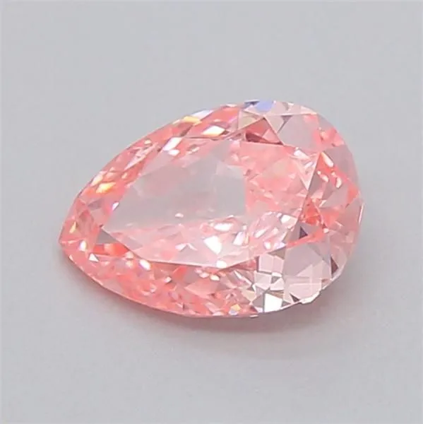 0.35ct PEAR Fancy Vivid Pink VVS1 Coloured Lab diamond