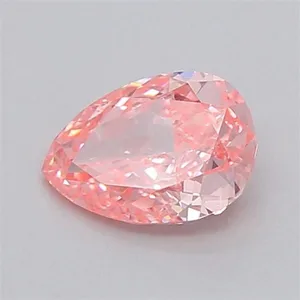 0.35ct PEAR Fancy Vivid Pink VVS1 Coloured Lab diamond