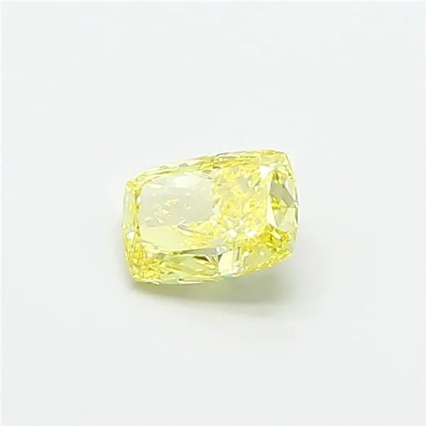 1.01ct CUSHION Fancy Intense Yellow VVS2 Coloured Lab diamond