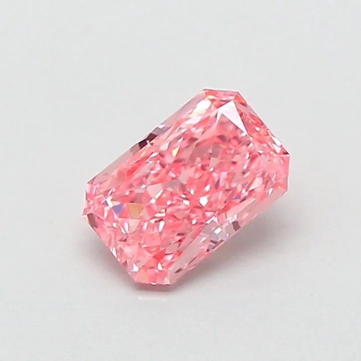0.85ct RADIANT Fancy Vivid Pink VS1 Coloured Lab diamond
