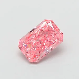 0.85ct RADIANT Fancy Vivid Pink VS1 Coloured Lab diamond