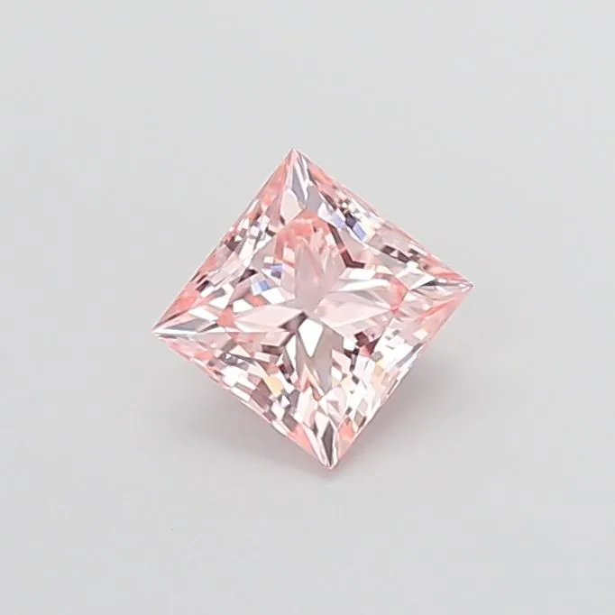 1.07ct PRINCESS Fancy Intense Pink VVS2 Coloured Lab diamond