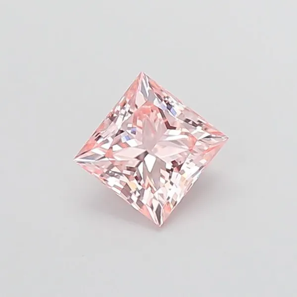 1.07ct PRINCESS Fancy Intense Pink VVS2 Coloured Lab diamond