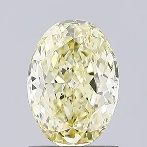 1.07ct OVAL Fancy Intense Yellow VS1 Coloured Lab diamond