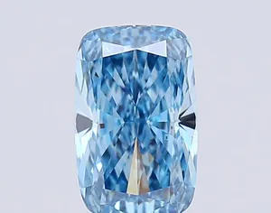 1.11ct CUSHION Fancy Vivid Blue VVS2 Coloured Lab diamond