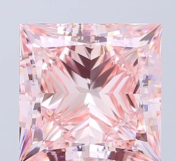 5.71ct PRINCESS Fancy Intense Pink VVS2 Coloured Lab diamond