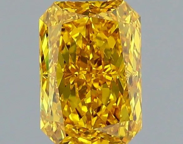 1.00ct RADIANT Fancy Vivid Yellow VS2 Coloured Lab diamond