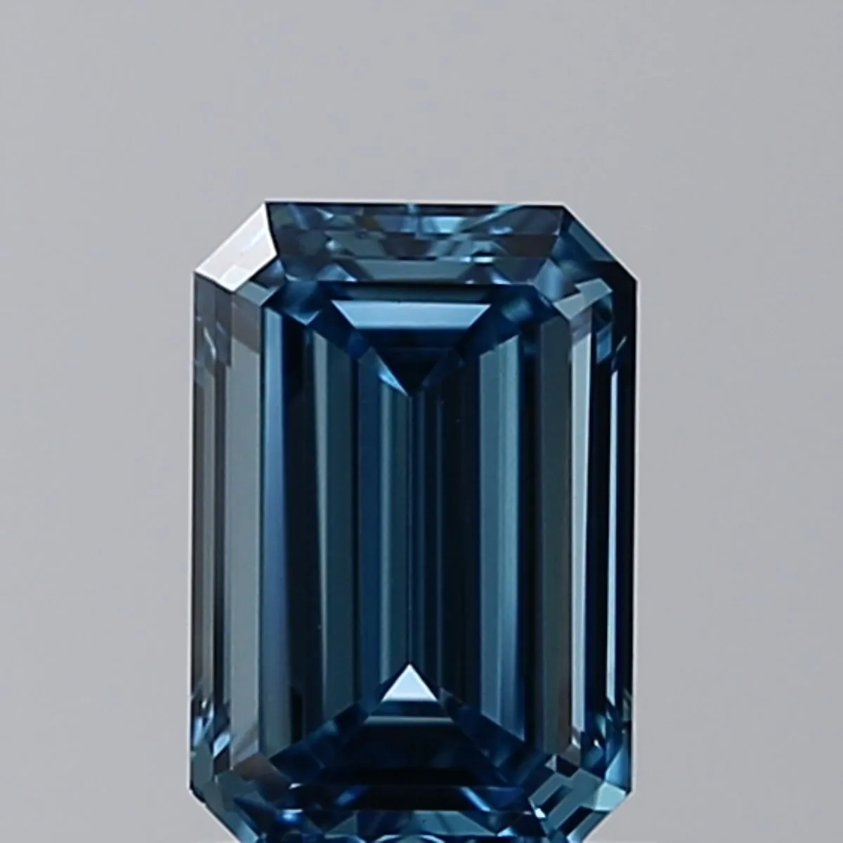 0.90ct EMERALD Fancy Vivid Blue VVS2 Coloured Lab diamond