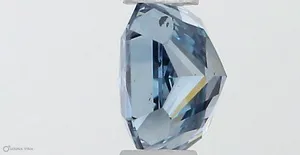 0.43ct RADIANT Fancy Vivid Blue SI2 Coloured Lab diamond