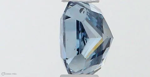 0.43ct RADIANT Fancy Vivid Blue SI2 Coloured Lab diamond