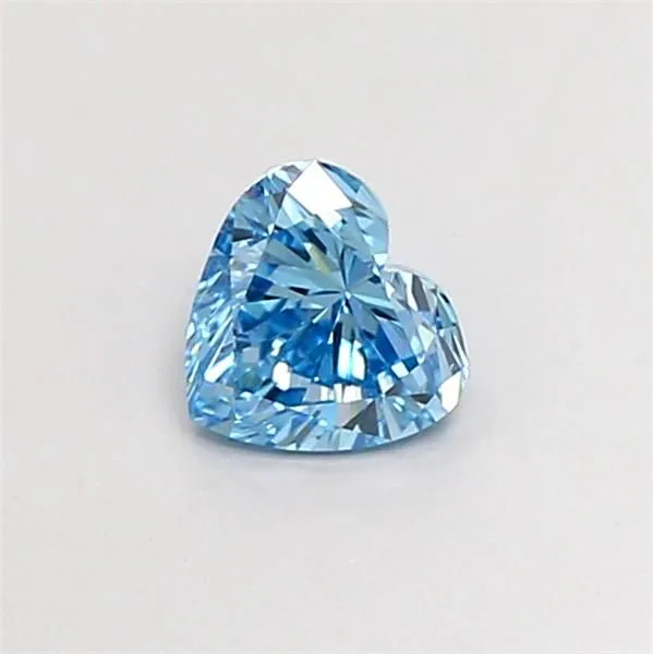 0.50ct HEART Fancy Vivid Blue VVS2 Coloured Lab diamond