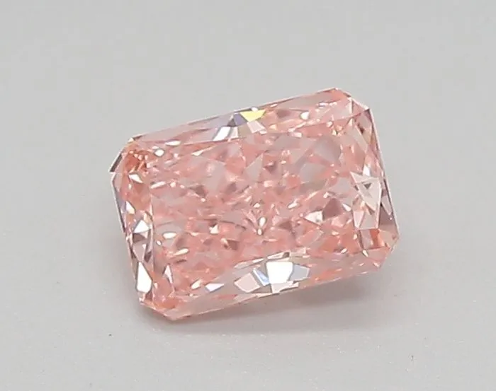 0.45ct RADIANT Fancy Vivid Pink VVS2 Coloured Lab diamond
