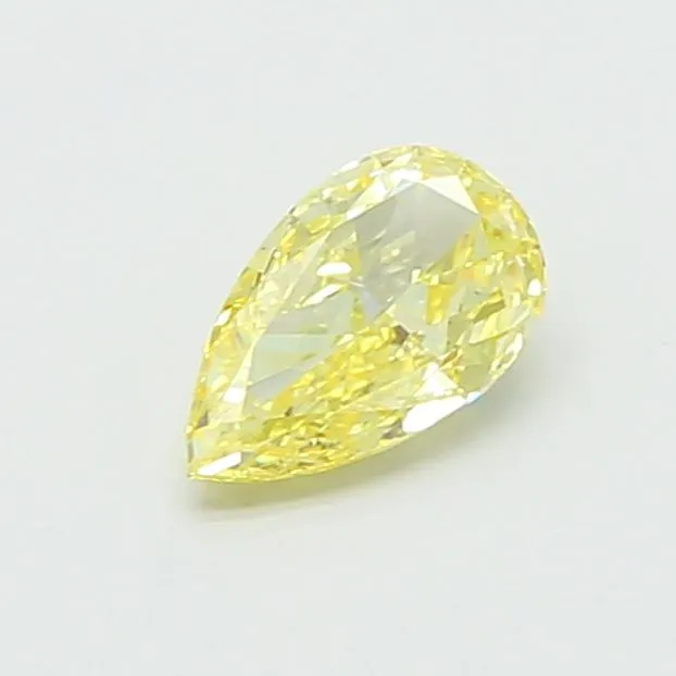 0.51ct PEAR Fancy Intense Yellow VS1 Coloured Lab diamond