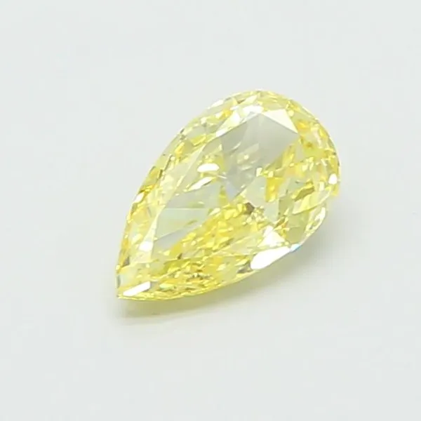 0.51ct PEAR Fancy Intense Yellow VS1 Coloured Lab diamond