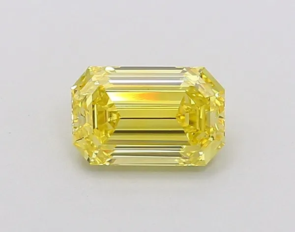1ct EMERALD Fancy Vivid Yellow VS1 Coloured Lab diamond