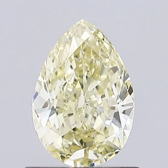 0.65ct PEAR Fancy Light Yellow VVS2 Coloured Lab diamond
