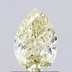 0.65ct PEAR Fancy Light Yellow VVS2 Coloured Lab diamond