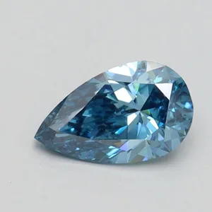 0.52ct PEAR Fancy Vivid Blue VS1 Coloured Lab diamond