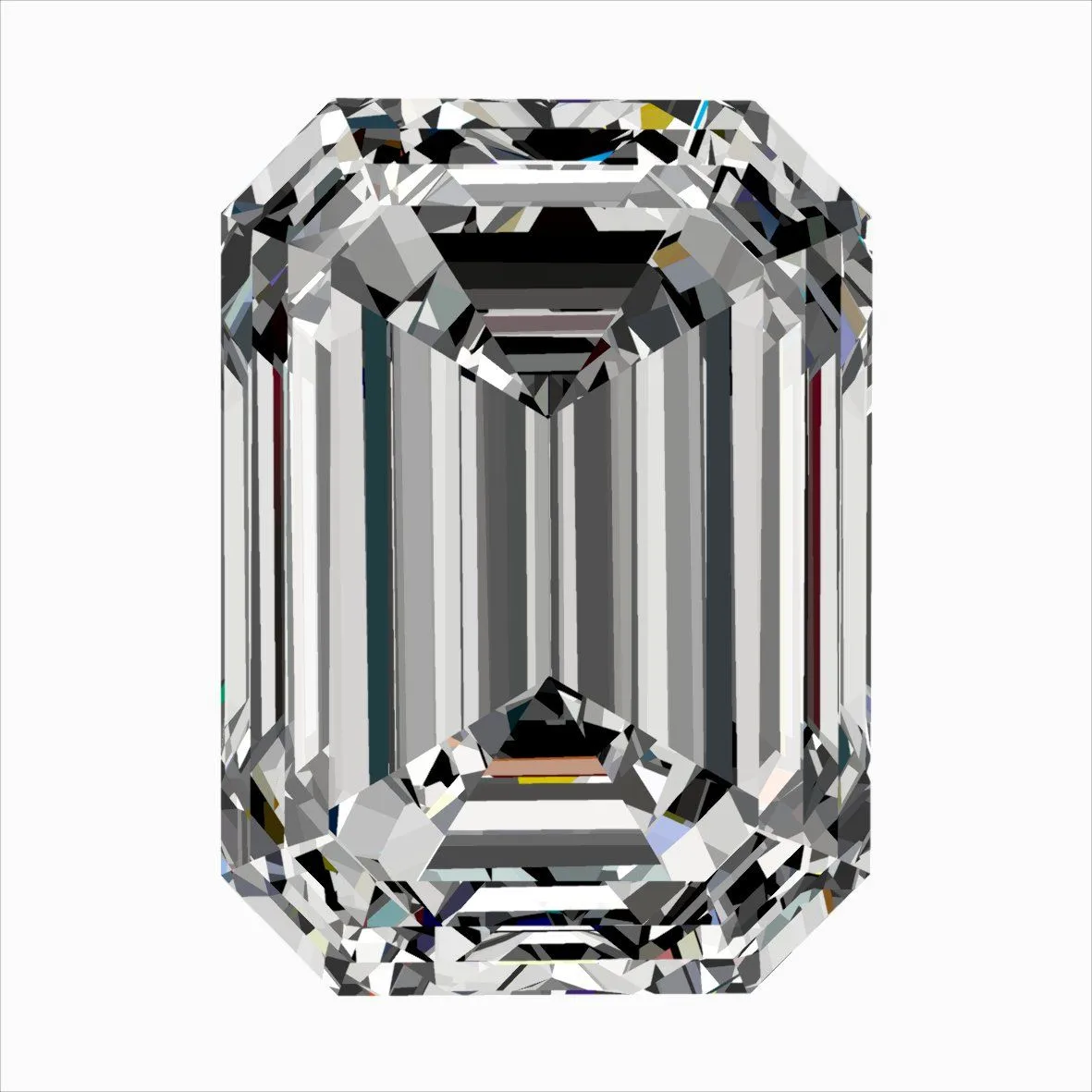 0.40ct EMERALD F VVS2 Natural diamond
