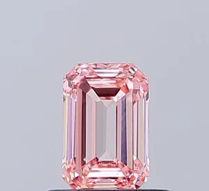0.67ct EMERALD Fancy Intense Pink VVS2 Coloured Lab diamond