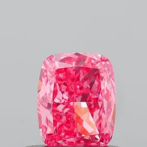 0.55ct CUSHION Fancy Vivid Pink VS2 Coloured Lab diamond
