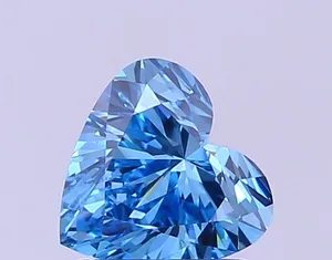 1.04ct HEART Fancy Vivid Blue VVS1 Coloured Lab diamond
