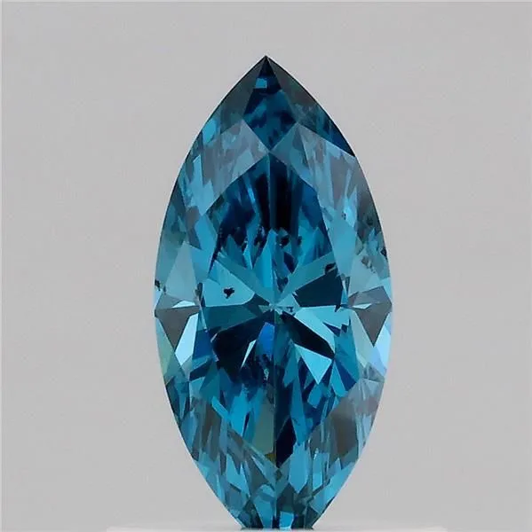 0.52ct MARQUISE Fancy Vivid Blue SI1 Coloured Lab diamond