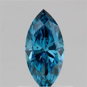 0.52ct MARQUISE Fancy Vivid Blue SI1 Coloured Lab diamond