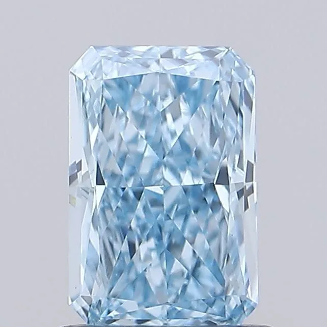 0.95ct RADIANT Fancy Vivid Blue VVS2 Coloured Lab diamond