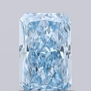 0.95ct RADIANT Fancy Vivid Blue VVS2 Coloured Lab diamond