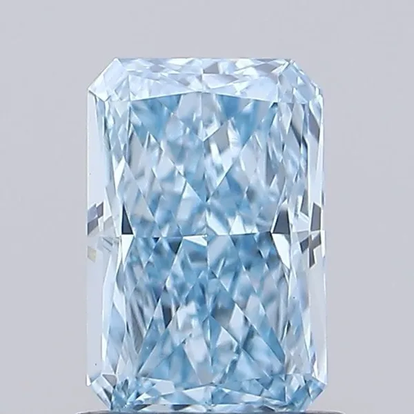 0.95ct RADIANT Fancy Vivid Blue VVS2 Coloured Lab diamond