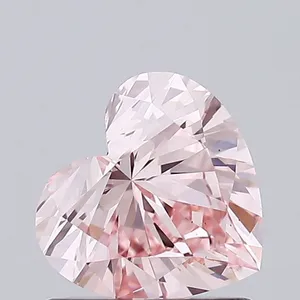 0.96ct HEART Fancy Intense Pink VS1 Coloured Lab diamond
